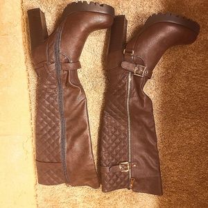 Dream Pairs Knee High Boots- Brown